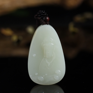 和田玉观音挂件