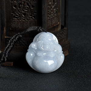 糯种翡翠佛吊坠