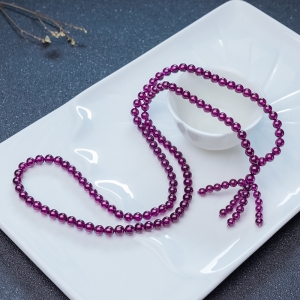 6.5mm紫色石榴石珠链