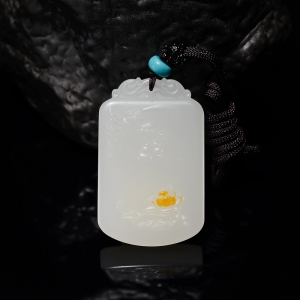 山料和田白玉葫芦吊坠