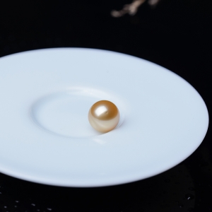 11.5mm海水金色珍珠圆珠