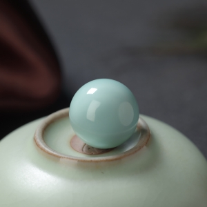 16.5mm中高瓷蓝绿绿松石圆珠