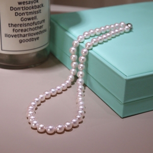 8mm海水粉白色珍珠项链