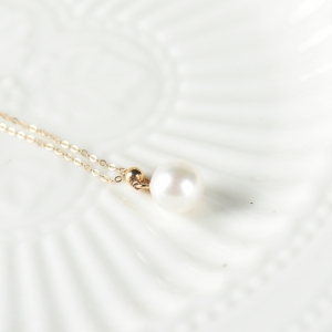 18K海水白色珍珠项链