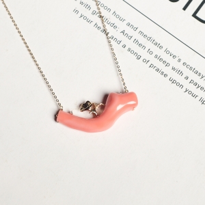 18KMOMO珊瑚树枝项链