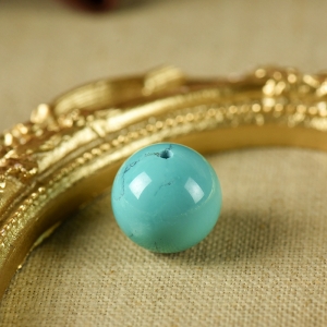 16mm高瓷蓝色绿松石圆珠配件