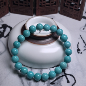 8mm高瓷绿松石单圈手串