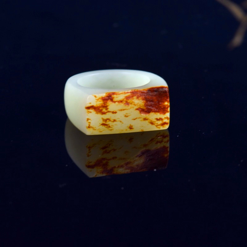 籽料和田白玉指环