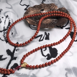 5mm柿子红南红多圈手串