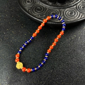 4mm南红青金石手串