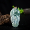 18k冰种飘花翡翠金枝玉叶吊坠-红掌柜