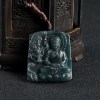 糯种蓝水翡翠大日如来吊坠-红掌柜