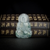 缅甸天然冰种飘花翡翠观音吊坠-红掌柜