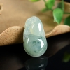 缅甸天然糯种飘花翡翠葫芦吊坠-红掌柜