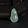 缅甸天然灰绿翡翠福禄吊坠-红掌柜