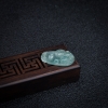 糯冰种翡翠寅虎挂坠-红掌柜