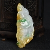缅甸豆种俏色翡翠海阔天空吊坠-红掌柜
