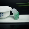 糯冰种春带彩翡翠貔貅吊坠-红掌柜