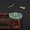 糯冰种灰绿翡翠吊坠-红掌柜