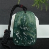缅甸天然冰种翡翠文殊菩萨吊坠-红掌柜