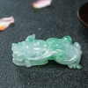糯种飘翠天然翡翠貔貅吊坠-红掌柜