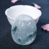 缅甸天然冰种飘花翡翠大日如来吊坠-红掌柜
