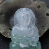 糯冰种飘翠翡翠吊坠-红掌柜