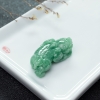 缅甸豆种豆绿翡翠貔貅吊坠-红掌柜