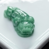 缅甸天然豆种豆绿翡翠吊坠-红掌柜