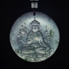 冰种飘花翡翠度母吊坠-红掌柜