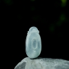 缅甸糯冰种淡晴水翡翠金钱贝吊坠-红掌柜