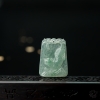 缅甸天然糯冰种飘翠翡翠寅虎吊坠-红掌柜