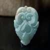 天然糯种翡翠仿古八卦乾坤兽头吊坠-红掌柜