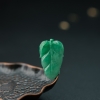缅甸天然糯种翠绿翡翠大业有成吊坠-红掌柜