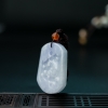 天然糯种紫罗兰翡翠年年有余吊坠-红掌柜