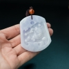 缅甸天然糯种紫罗兰翡翠吊坠-红掌柜