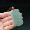 缅甸天然糯冰种浅绿翡翠吊坠-红掌柜