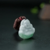 缅甸糯种飘翠翡翠弥勒佛吊坠-红掌柜