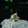 缅甸天然俏色翡翠狐仙戒指-红掌柜