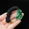 缅甸天然糯冰种飘翠翡翠吊坠-红掌柜