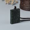 豆种墨翠方牌挂件-红掌柜