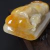 缅甸天然糯种翡翠猴子抱桃吊坠-红掌柜