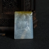 糯冰种俏色翡翠大日如来吊坠-红掌柜