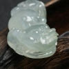 缅甸冰种浅绿翡翠貔貅挂件-红掌柜