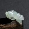 缅甸天然冰种浅绿翡翠挂件-红掌柜
