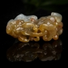 缅甸天然糯种黄翡翠吊坠-红掌柜