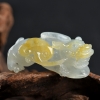缅甸天然糯种俏色翡翠吊坠-红掌柜