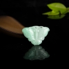 糯种浅绿翡翠蝴蝶吊坠-红掌柜