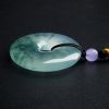 冰糯种飘花翡翠平安扣吊坠-红掌柜