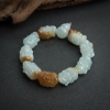 缅甸天然糯种俏色翡翠罗汉头单圈手串-红掌柜